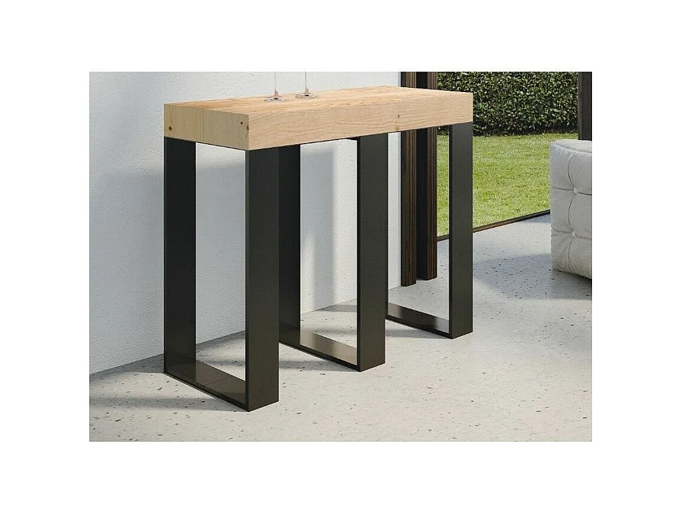 Console Primula Small Premium Sapin Nature cadre Anthracite