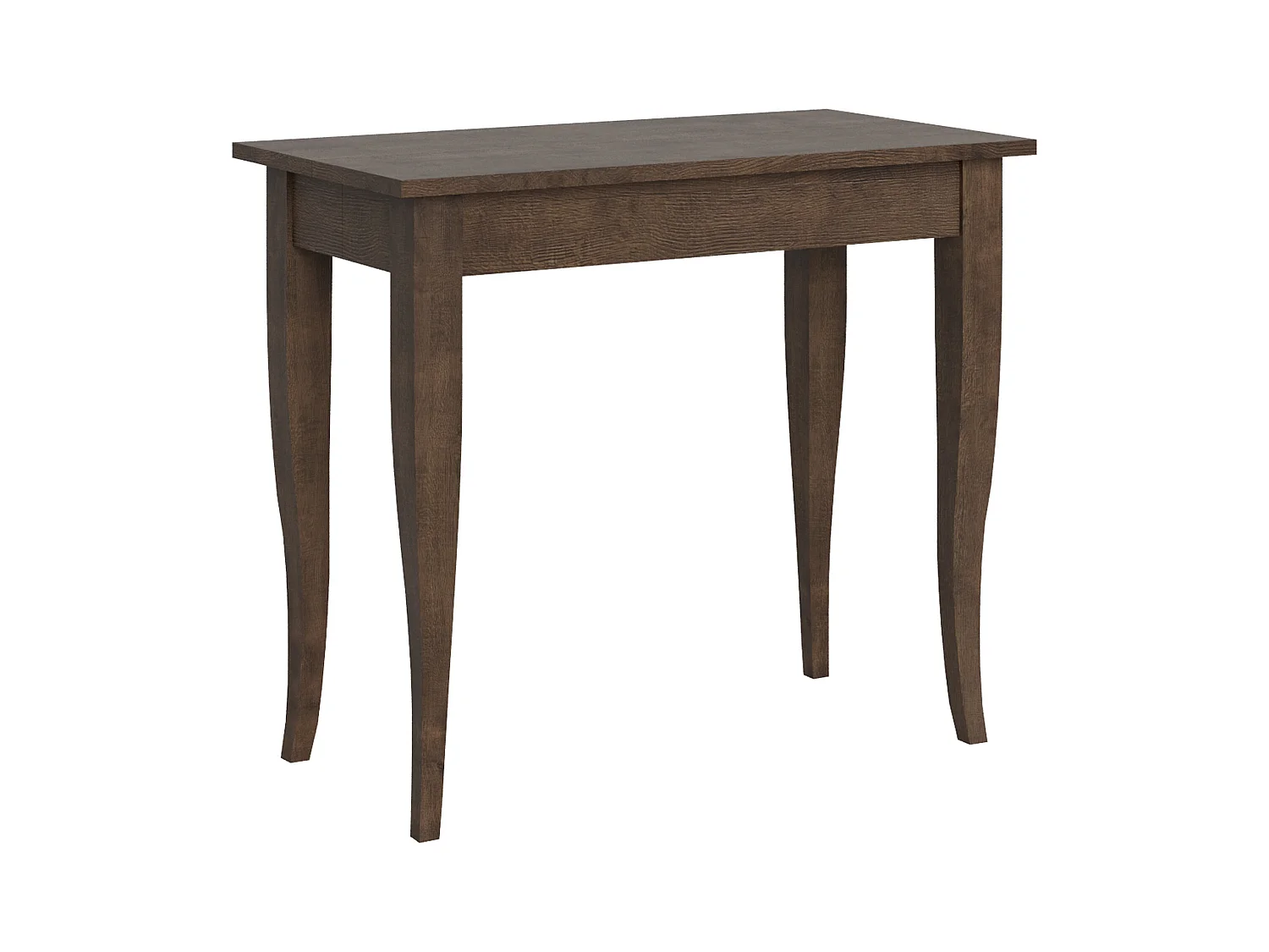 Consola clásica extensible de madera Kamila 90x48/204 o 90x48/308 cm-Color Marrón-Soporte 2 pies-Alargaderas 5 extensiones