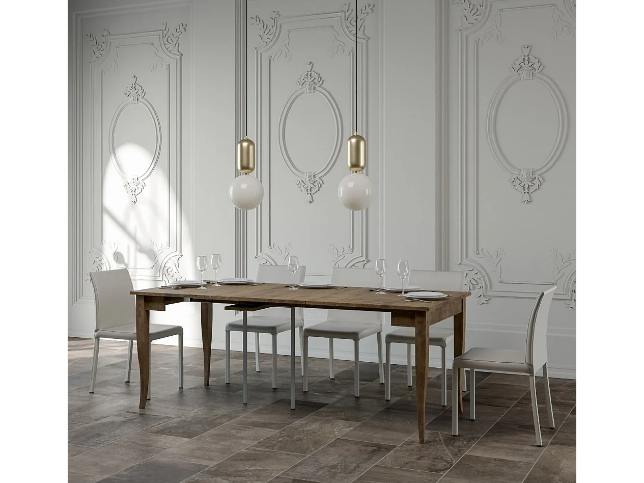 Consolle allungabile 90x48/308 cm Sciabola noce