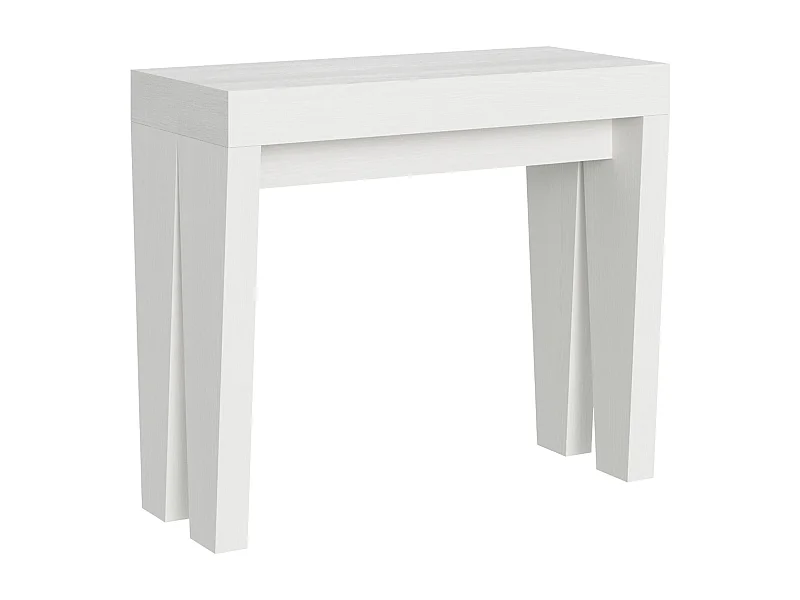 Uitschuifbare sidetable 90x40/196 cm Spimbo Small eiken wit