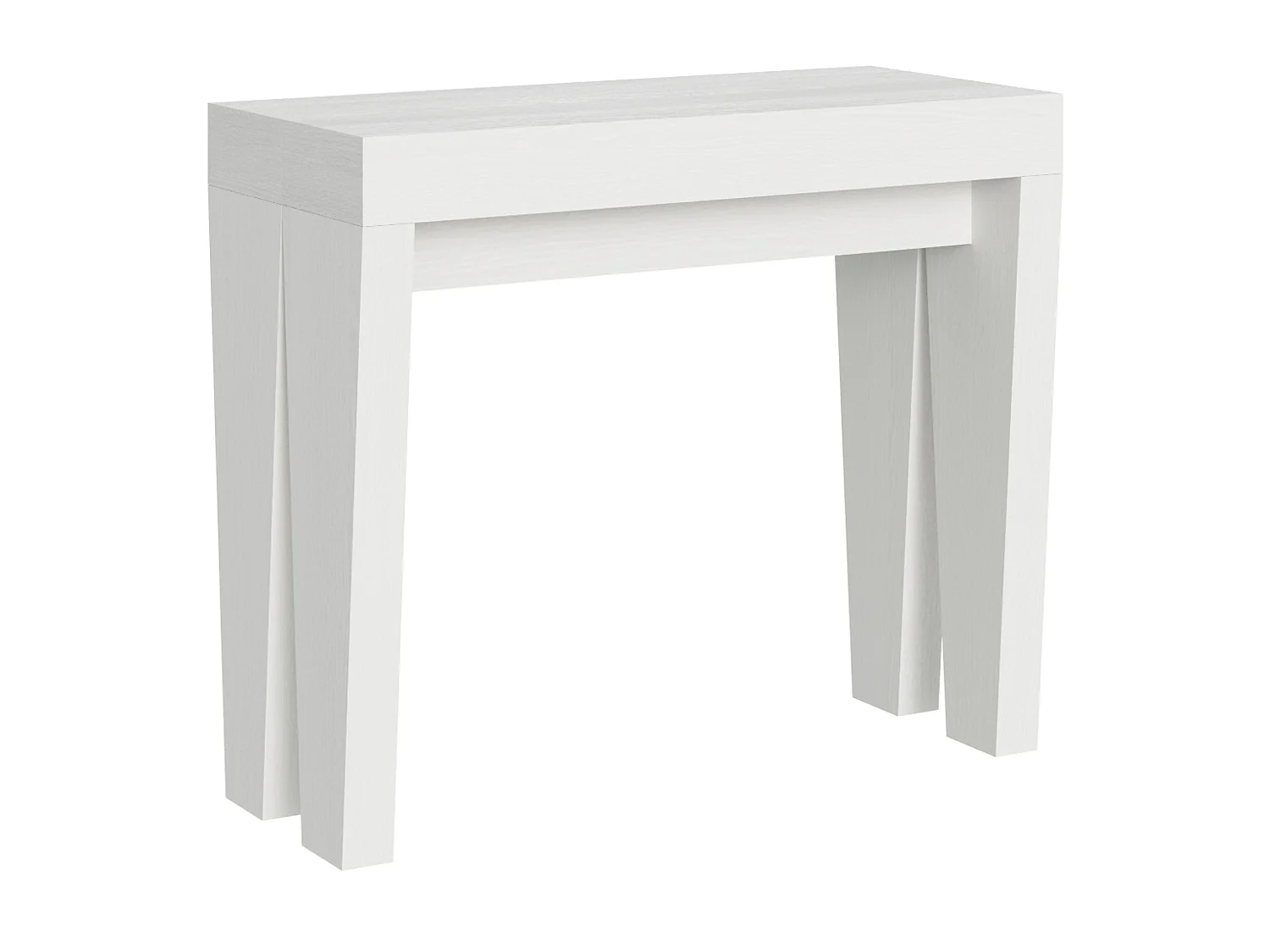 Ausziehbarer Konsolentisch 90x40/196 cm Spimbo Small Esche weiß