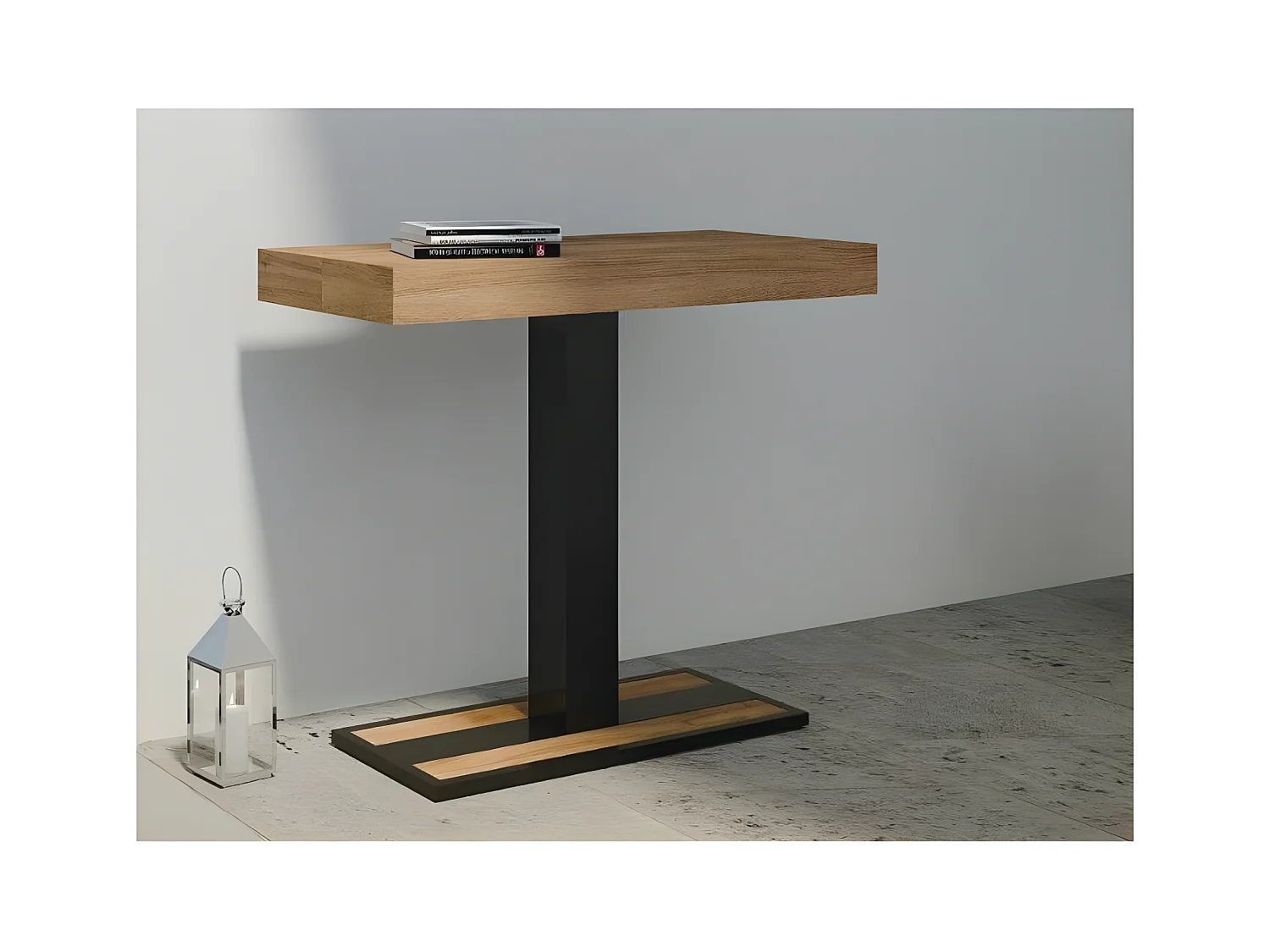 Console Mimosa Small Sapin Teinté cadre Anthracite