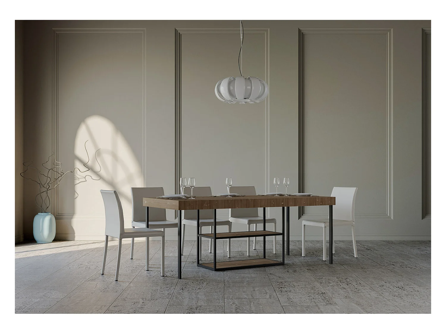 Console Camelia Small Premium Sapin Teinté cadre Anthracite