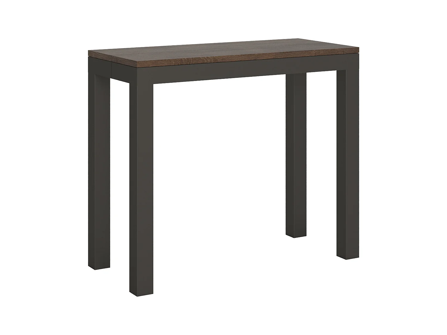 Console extensible 90x40/300 cm Everyday Evolution Noyer cadre Anthracite