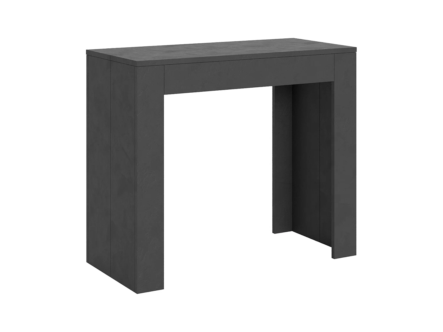 Mesa consola extensível 90x42/302 cm Emy Antracite Espatulado