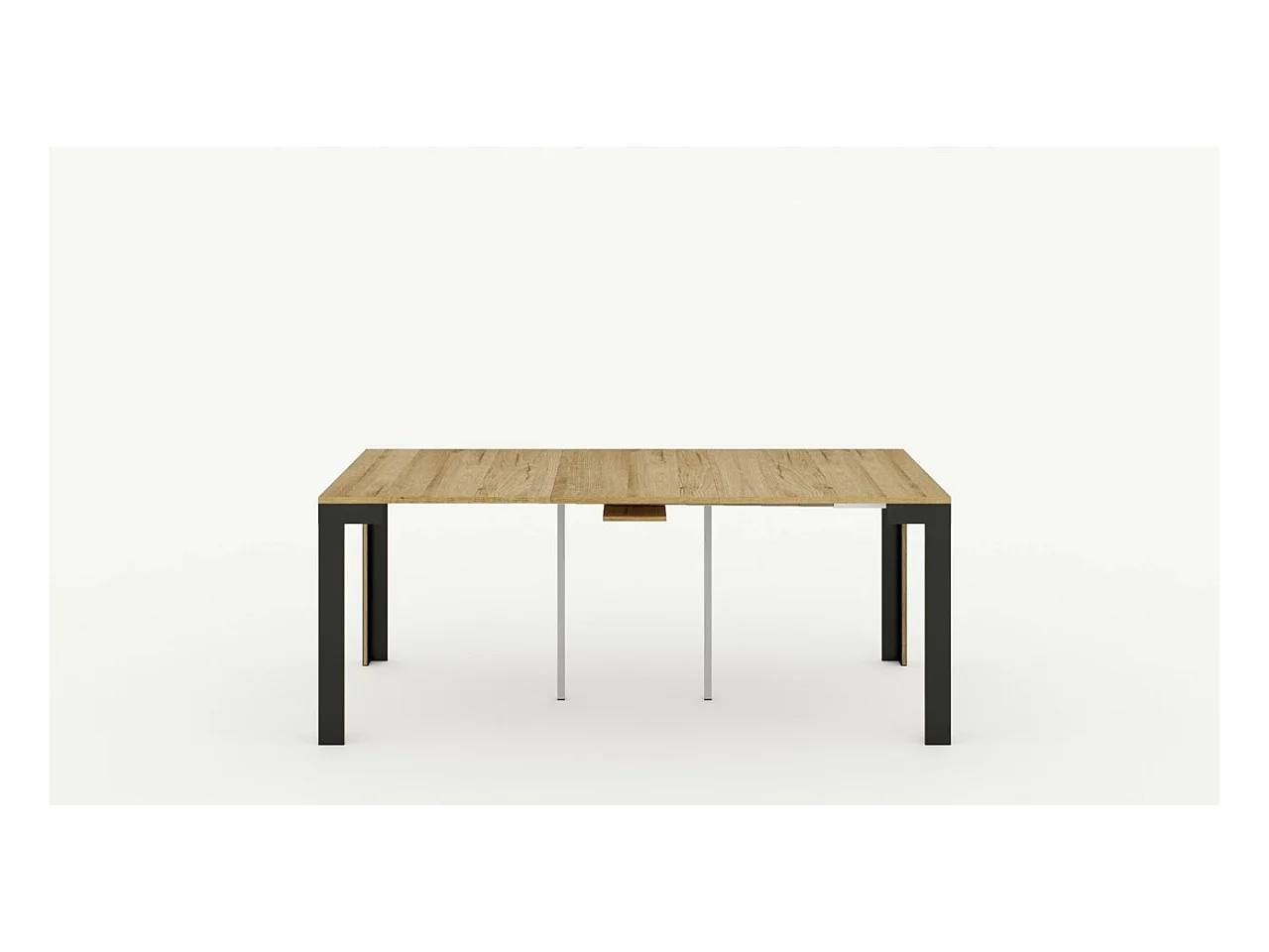 Console extensible 90x40/300 cm Linea Evolution Gris Béton cadre Anthracite