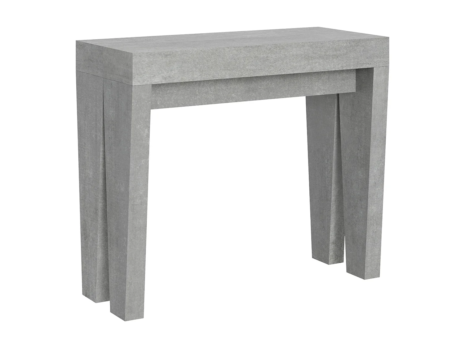 Uitschuifbare sidetable 90x40/196 cm Spimbo Small cement