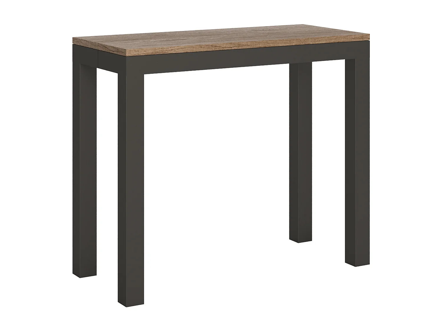 Udtrækkeligt konsolbord 90x40/300 cm Everyday Evolution Naturlig eg Antracit stel
