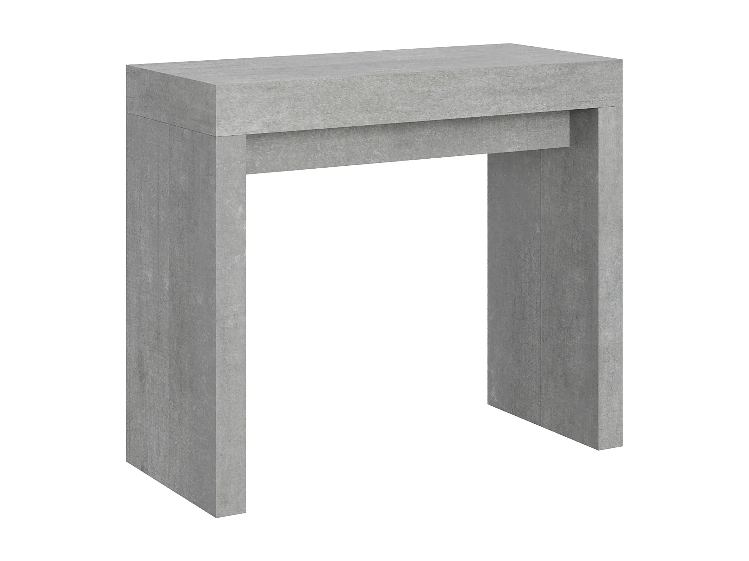 Console extensible 90x40/196 cm Roxell Small gris béton