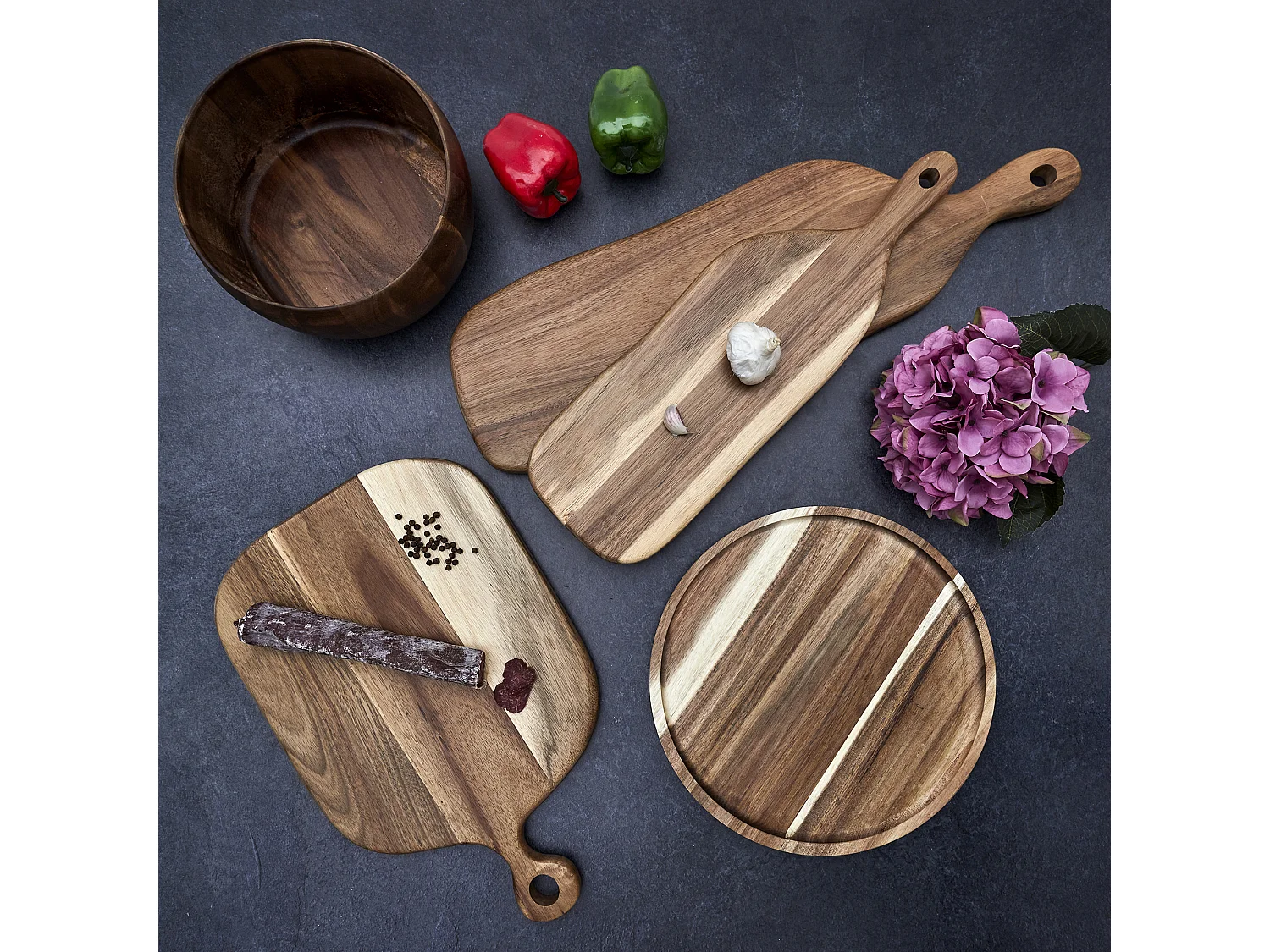 Planche De Presentation Acacia 50x15cm Marron