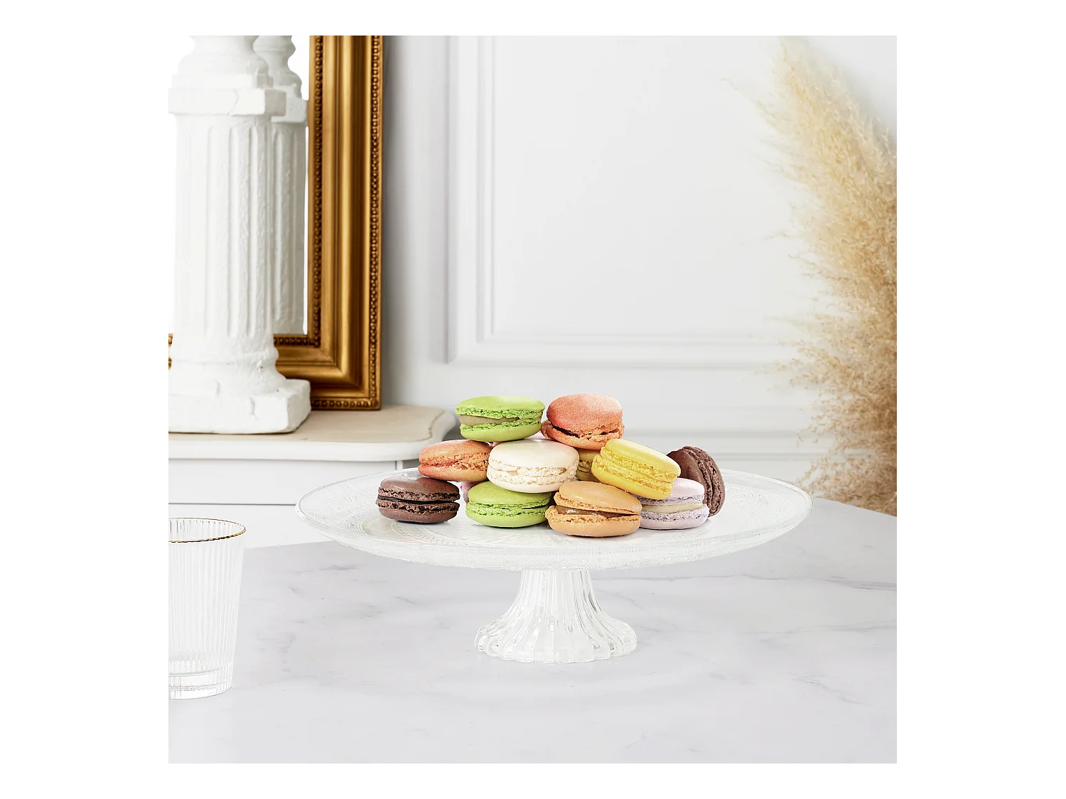 Plat De Presentation En Verre Cisele Transparent