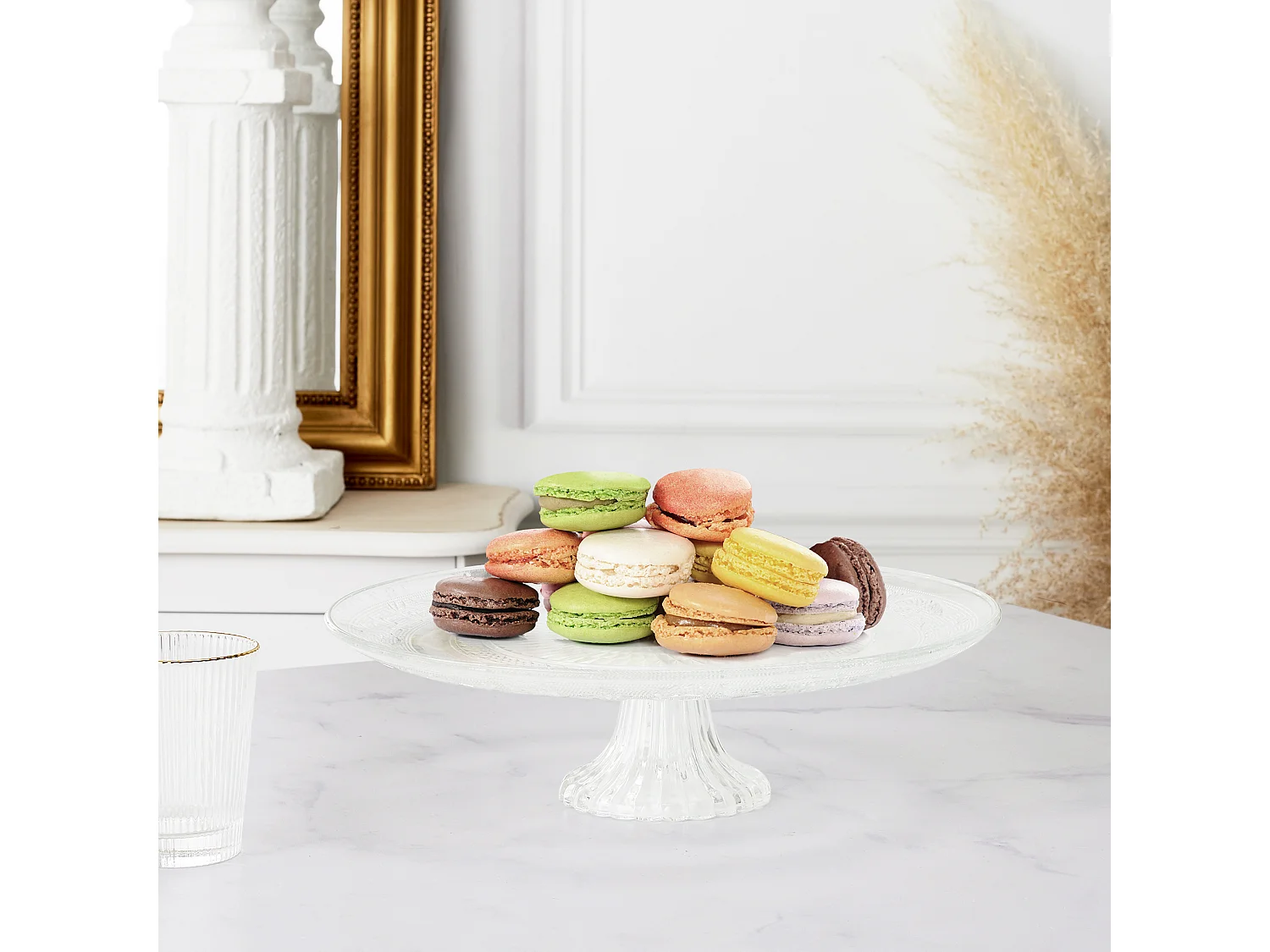 Plat De Presentation En Verre Cisele Transparent