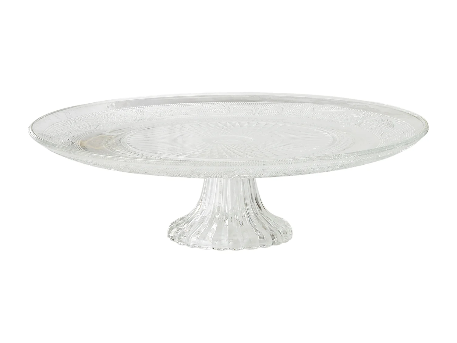 Plat De Presentation En Verre Cisele Transparent