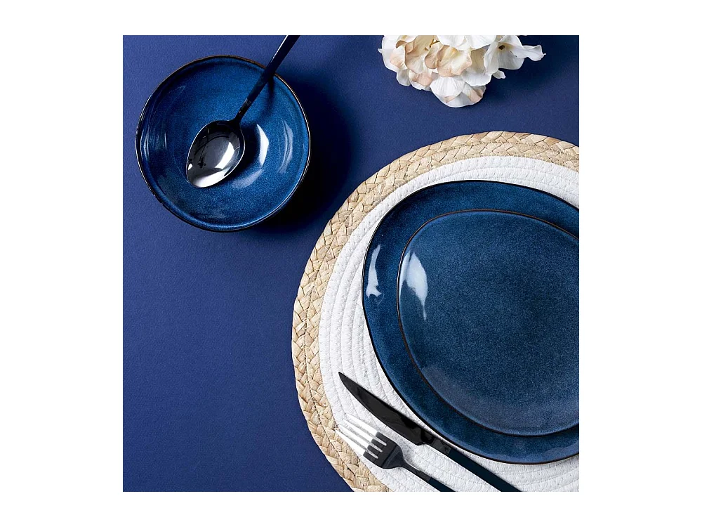 Coupelle en grès bleu 35 cl Au grès du temps Lot de 6