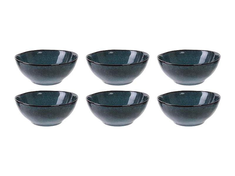 Coupelle en grès bleu 35 cl Au grès du temps Lot de 6