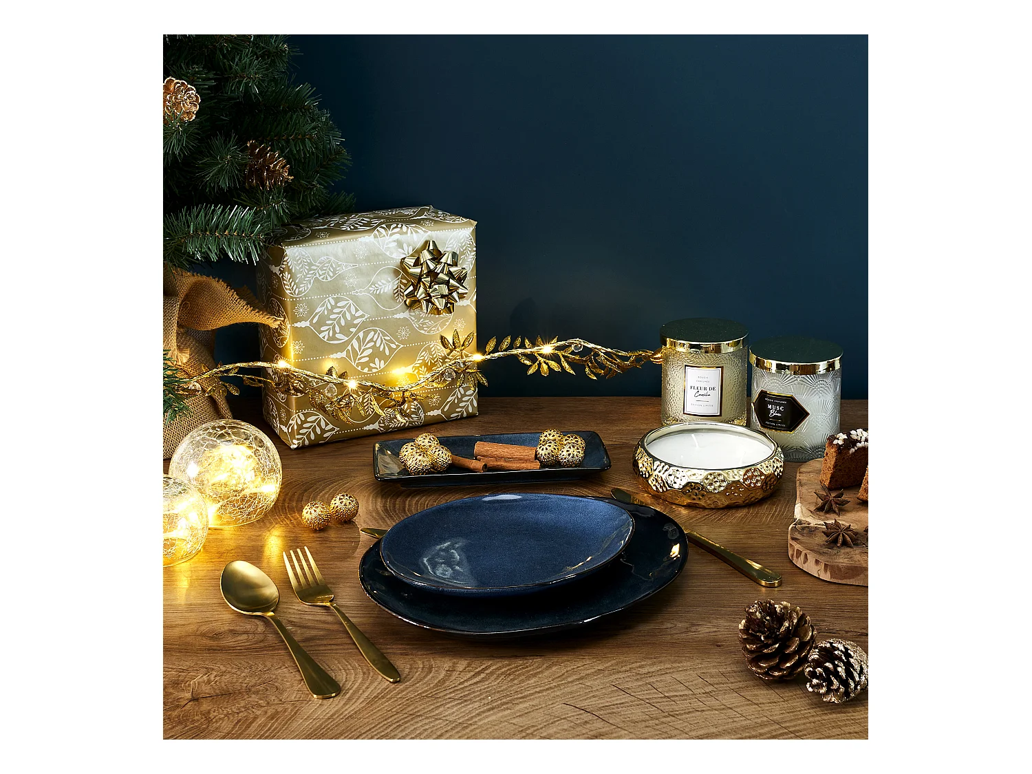 Coupelle Rectangle Gres Du Temps 10x22cm Bleu2 Bleu