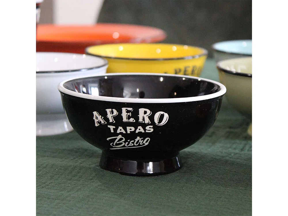 Bols à apéro colorés Brasserie bistrot (Lot de 6)