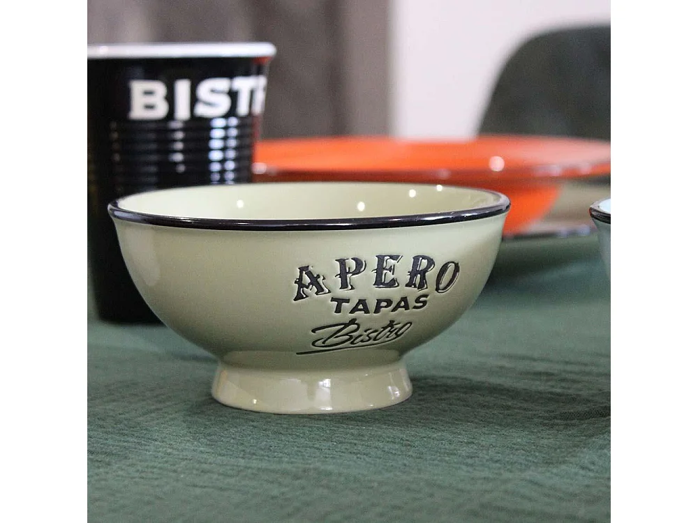 Bols à apéro colorés Brasserie bistrot (Lot de 6)