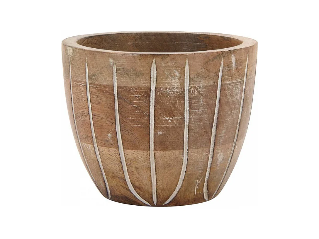 Topf aus patiniertem Mangoholz 15 cm