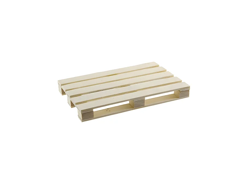 Lot de 4 Dessous de Verre "Palette" 12cm Naturel