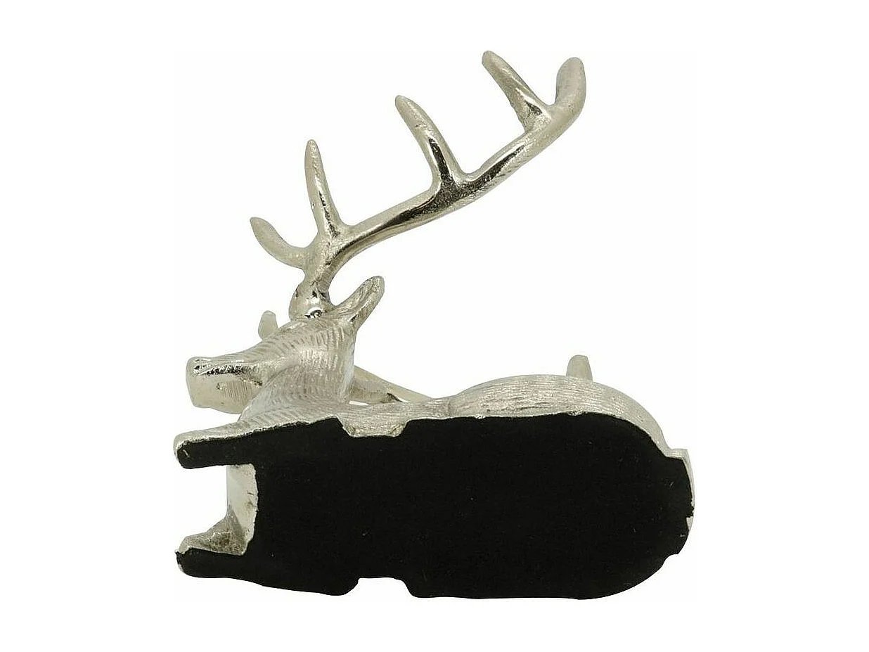 Estatua de ciervo de aluminio con cuenco