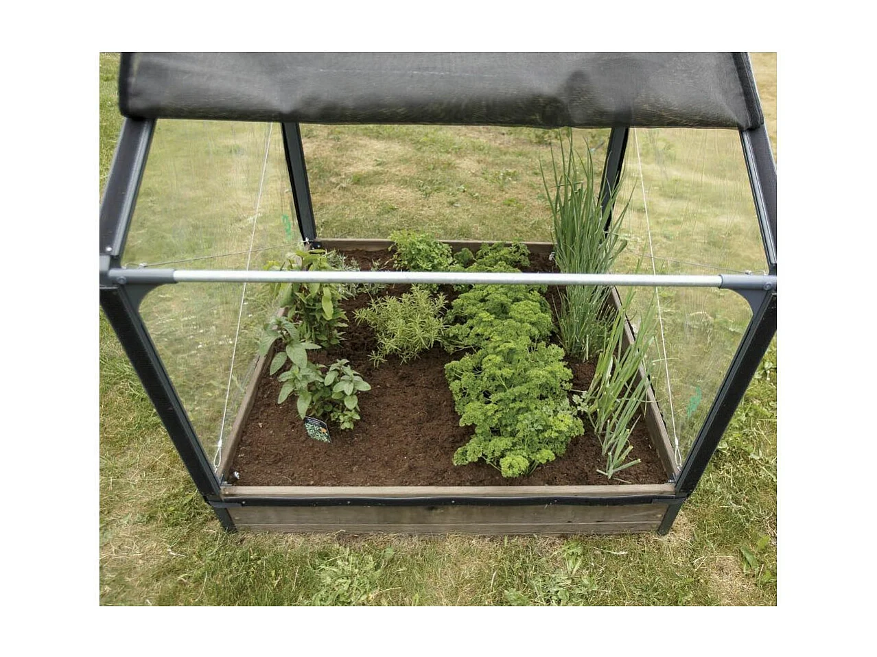 Carré potager premium en mélèze avec serre Siberian Longueur 120 cm