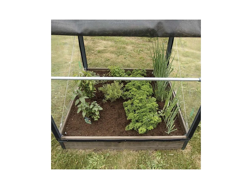 Carré potager premium en mélèze avec serre Siberian Longueur 120 cm