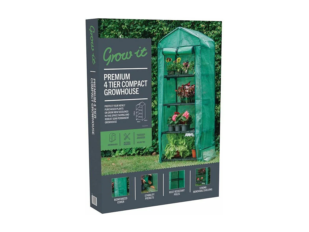 Serre de jardin 4 étages avec housse Grow