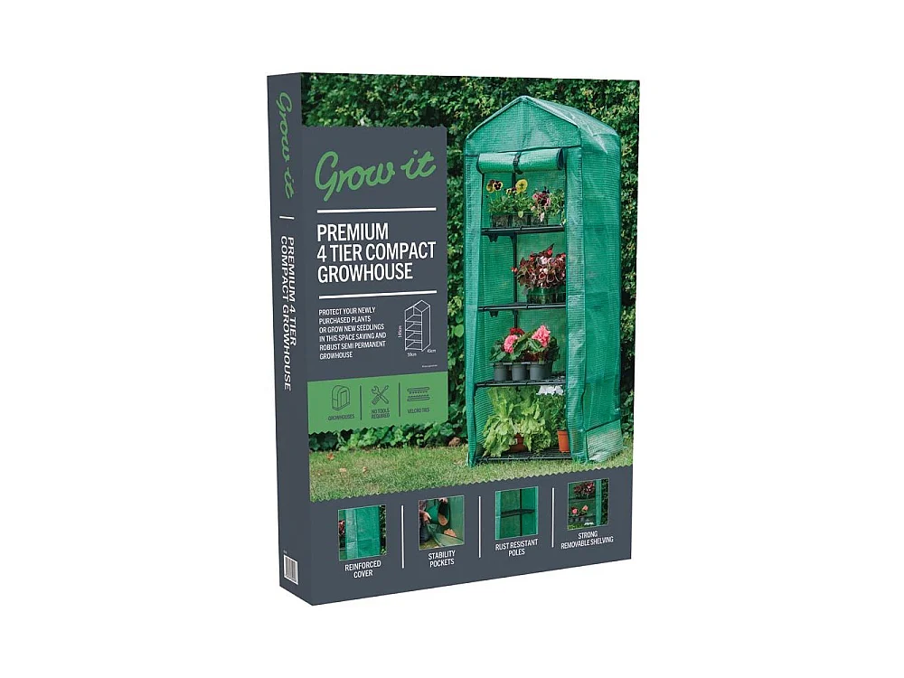 Serre de jardin 4 étages avec housse Grow