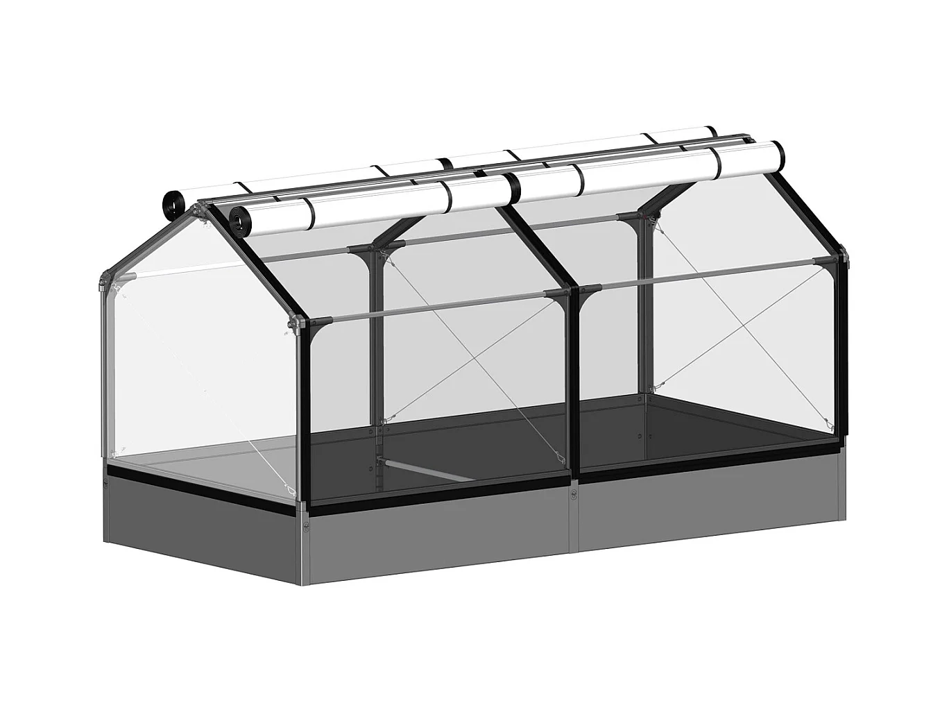 Potager premium avec serre et protection Veg Longueur 240 cm