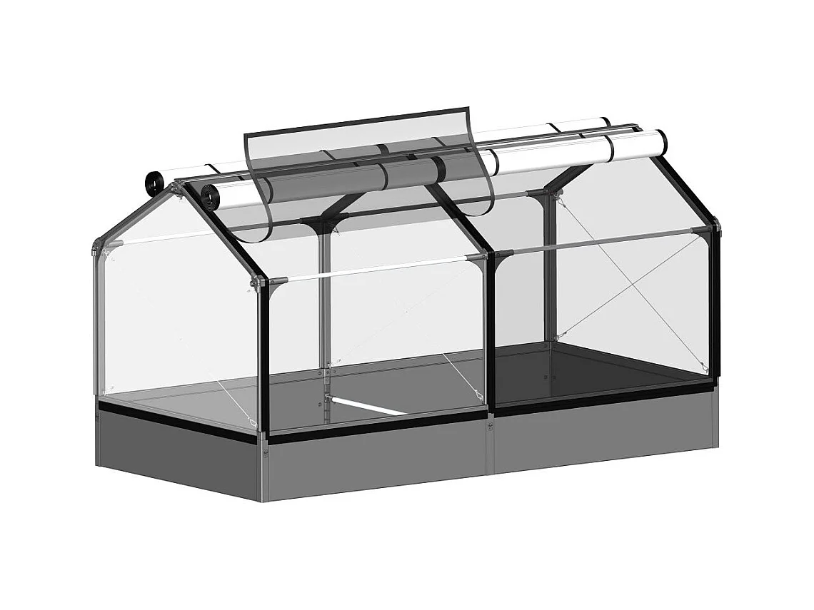 Potager premium avec serre et protection Veg Longueur 240 cm