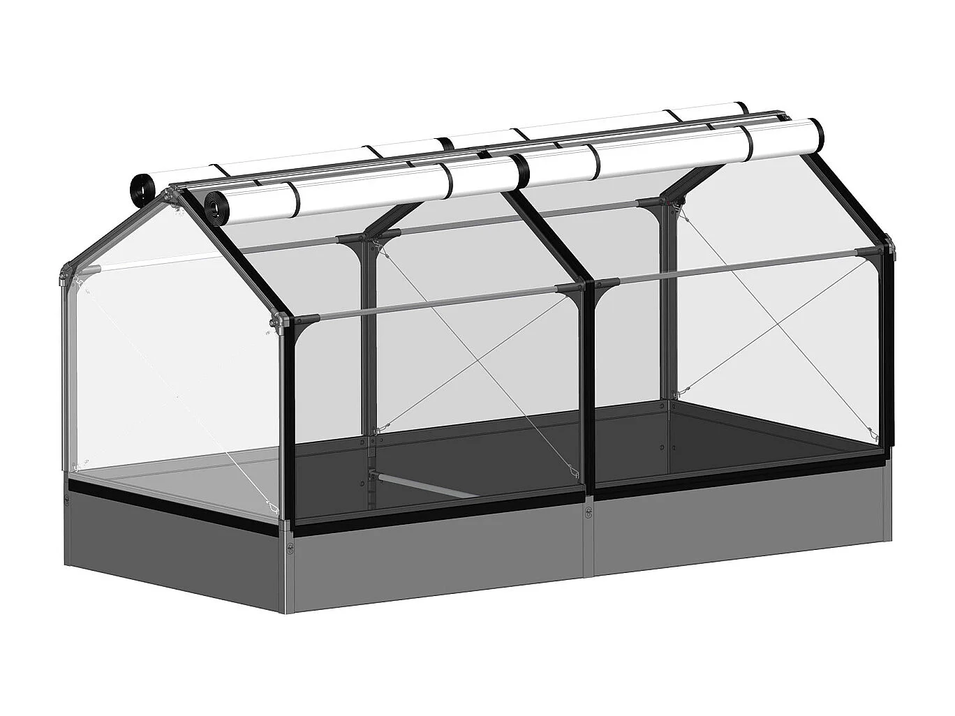 Potager premium avec serre et protection Veg Longueur 240 cm