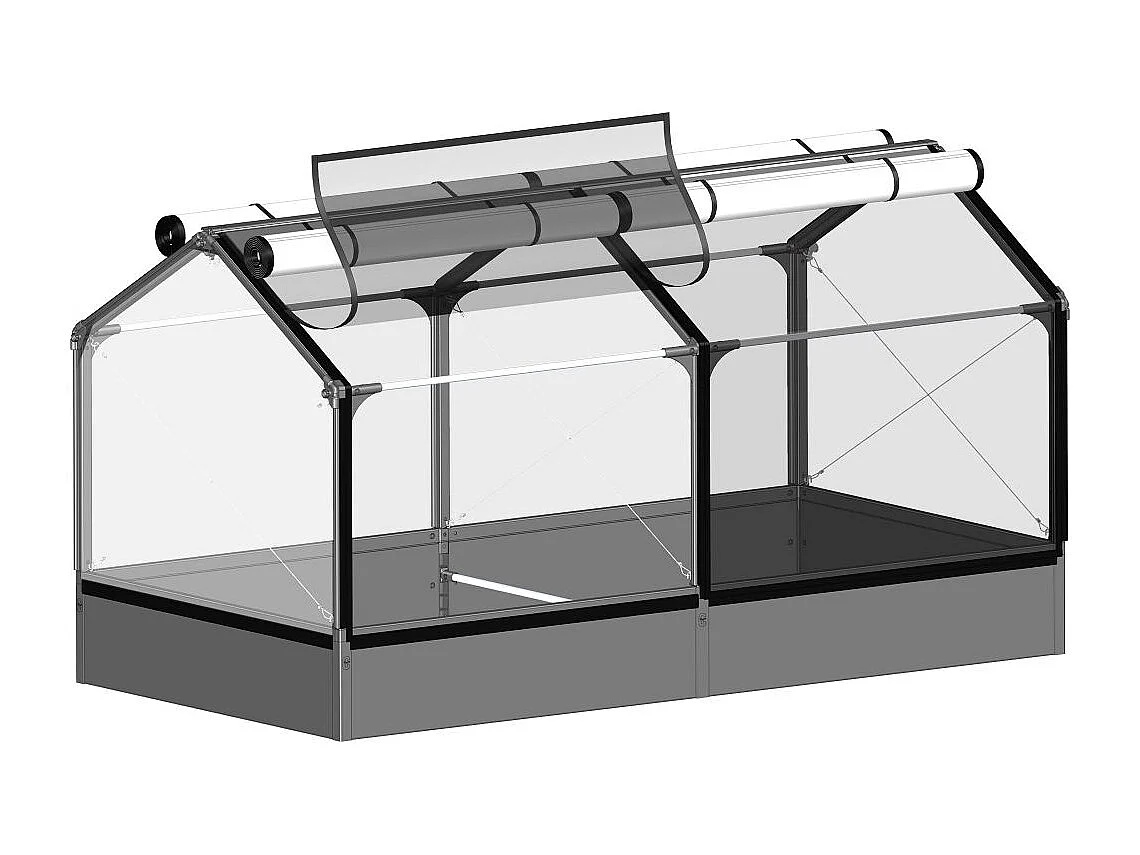 Potager premium avec serre et protection Veg Longueur 240 cm