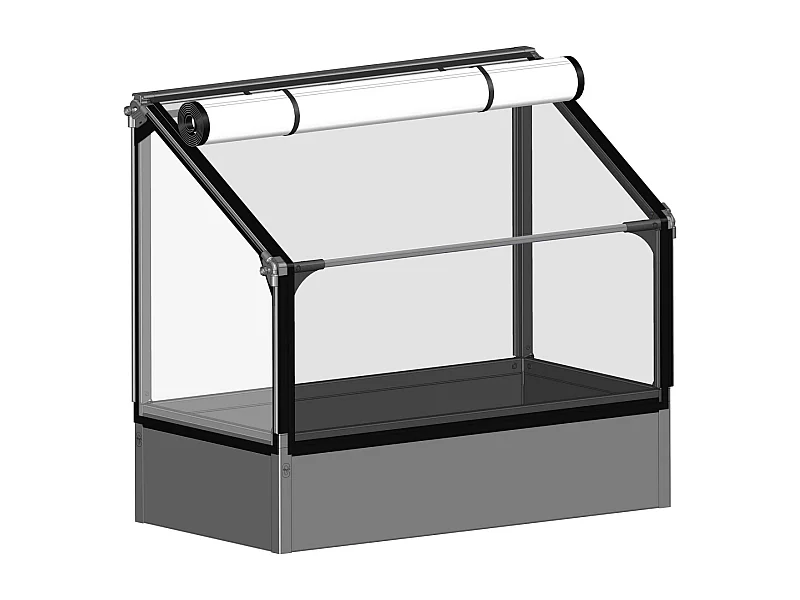 Potager mural premium à adosser avec couverture de protection Hauteur 108 cm