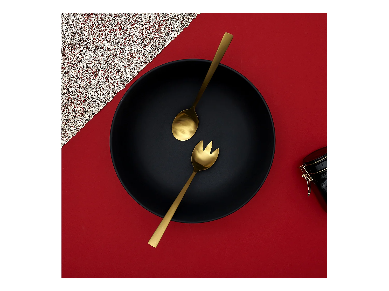 Couvert A Service Dore X2 Lea Or