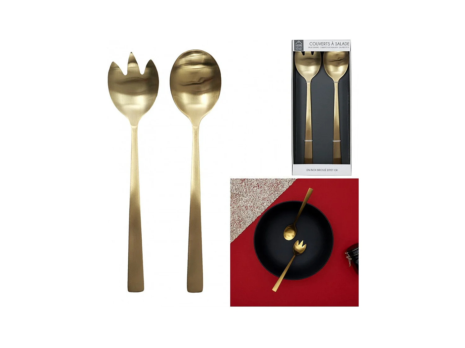 Couvert A Service Dore X2 Lea Or