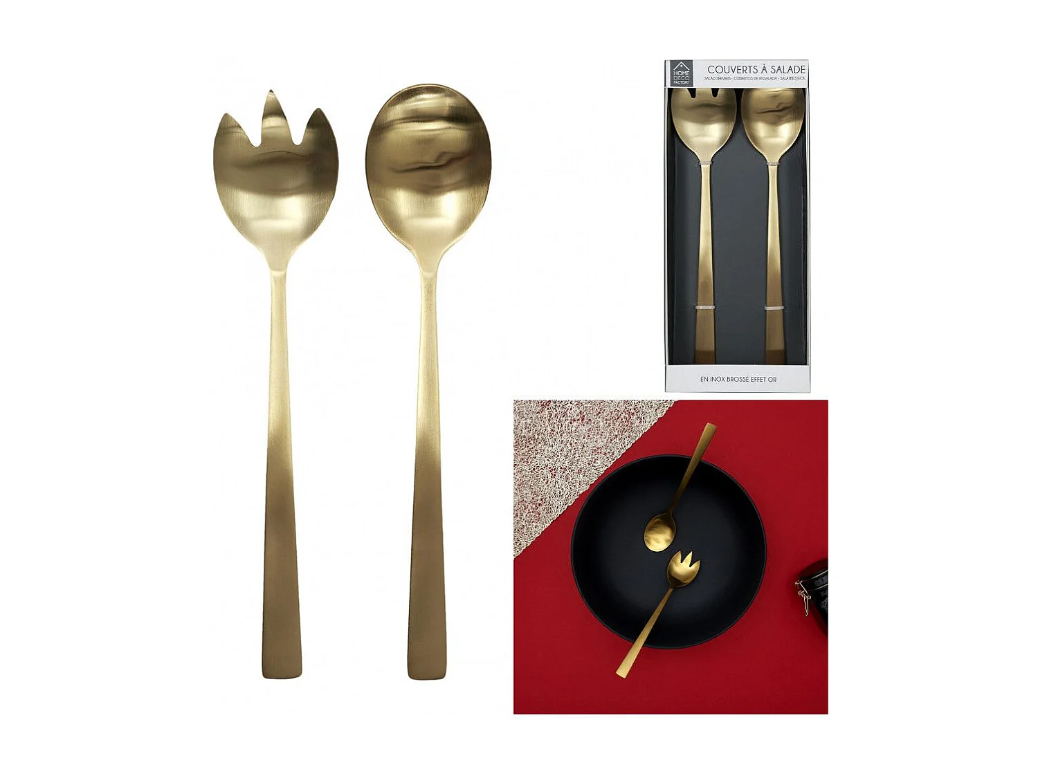 Couvert A Service Dore X2 Lea Or