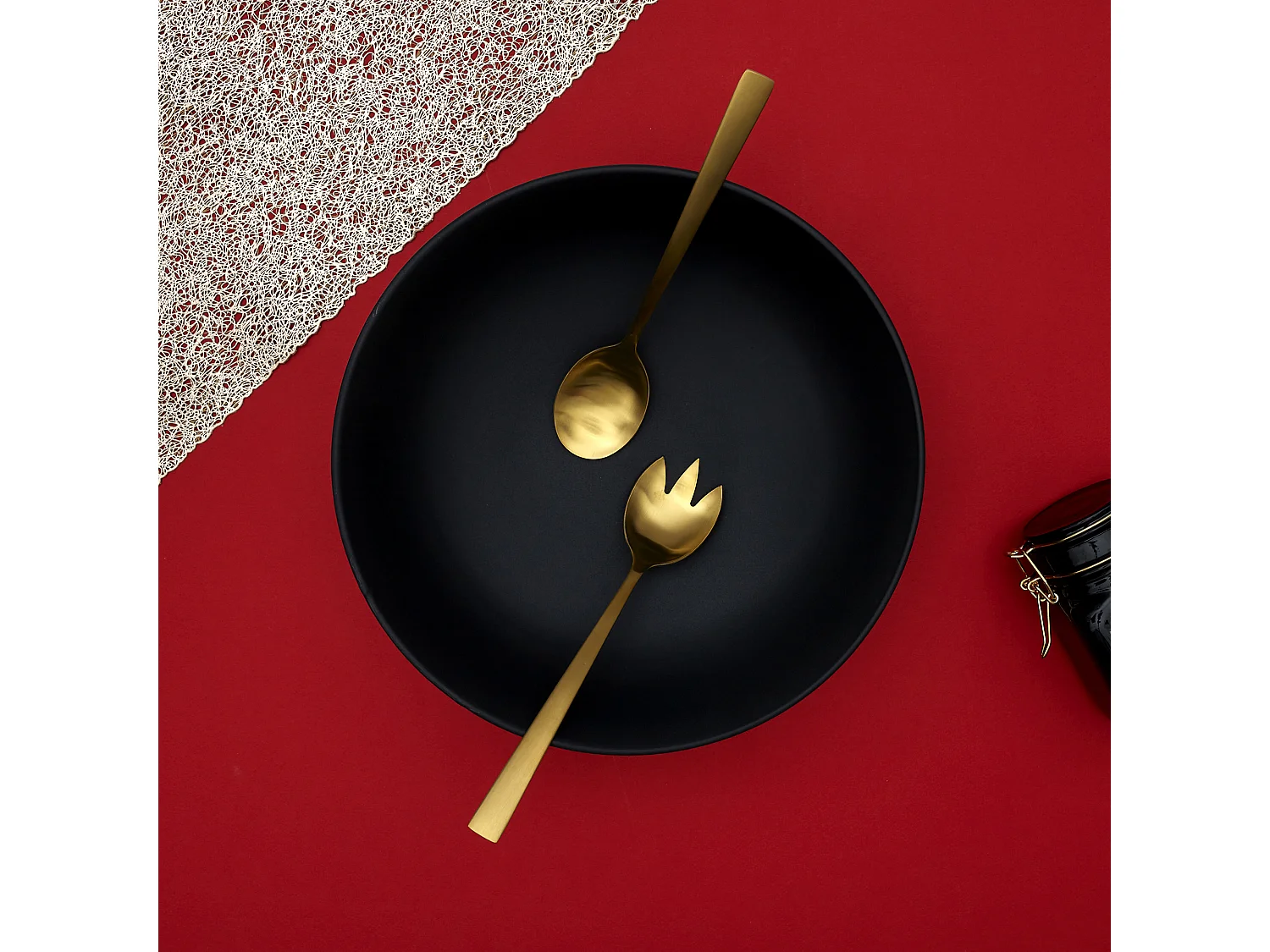 Couvert A Service Dore X2 Lea Or