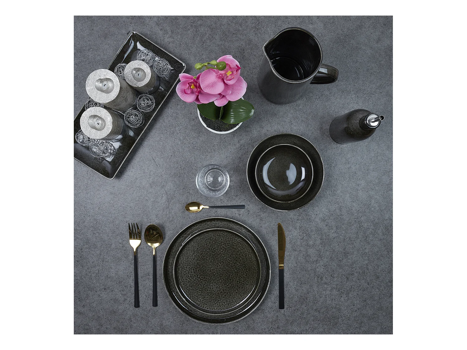 Bouteille Huile Vinaigre Tokyo 40cl Noir