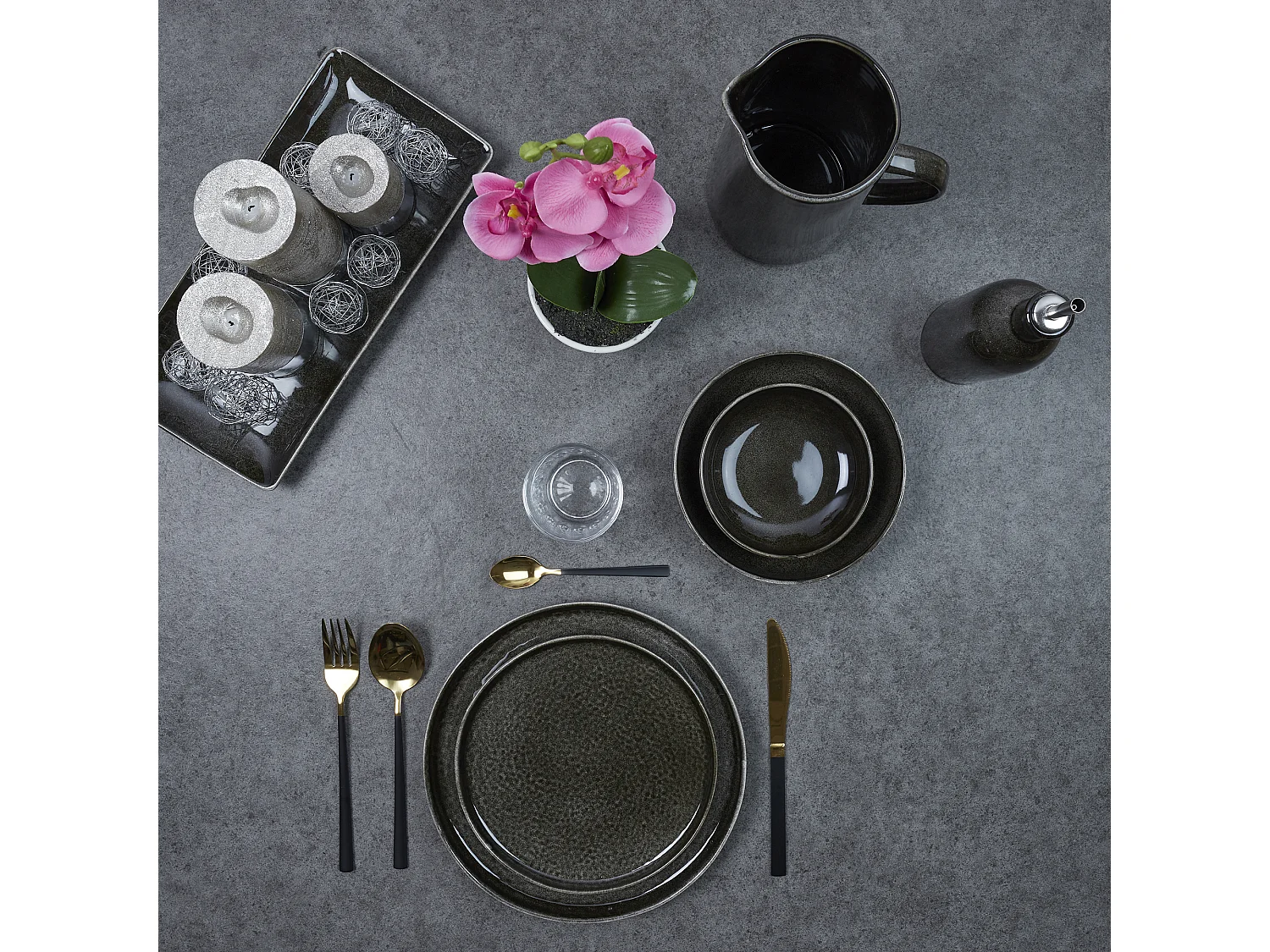 Bouteille Huile Vinaigre Tokyo 40cl Noir