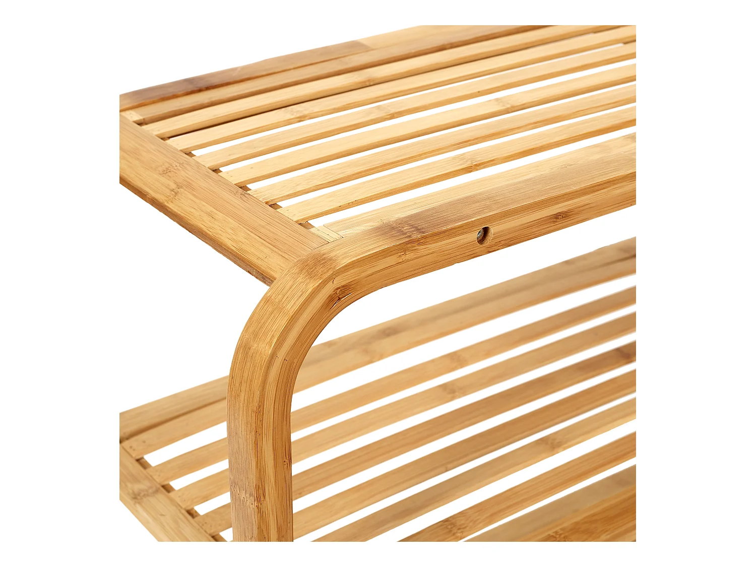 Banc Rangement Bambou Gris, Marron