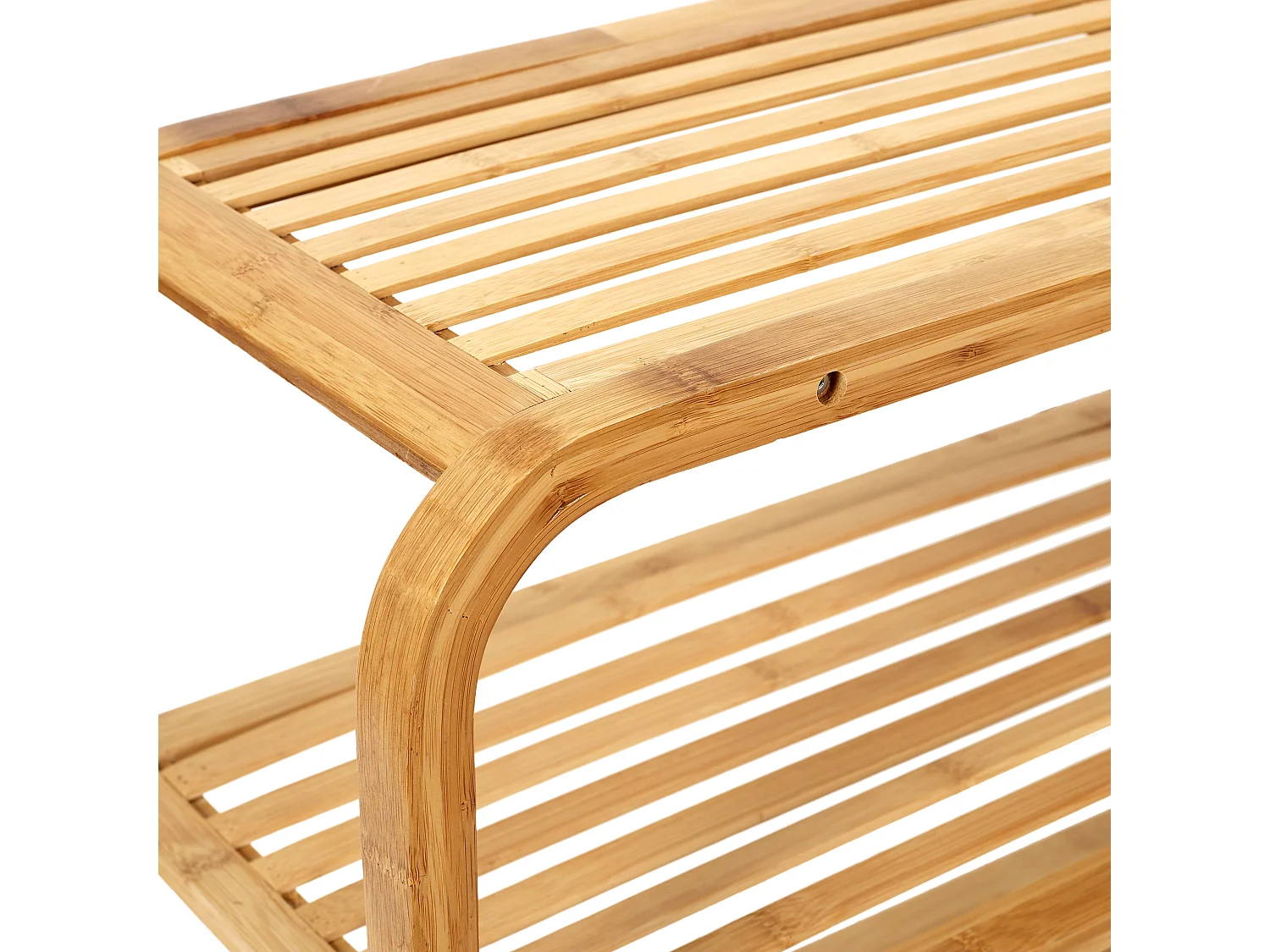 Banc Rangement Bambou Gris, Marron