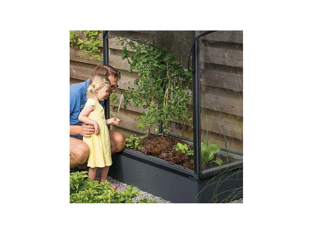 Potager mural premium à adosser avec couverture de protection Hauteur 180 cm