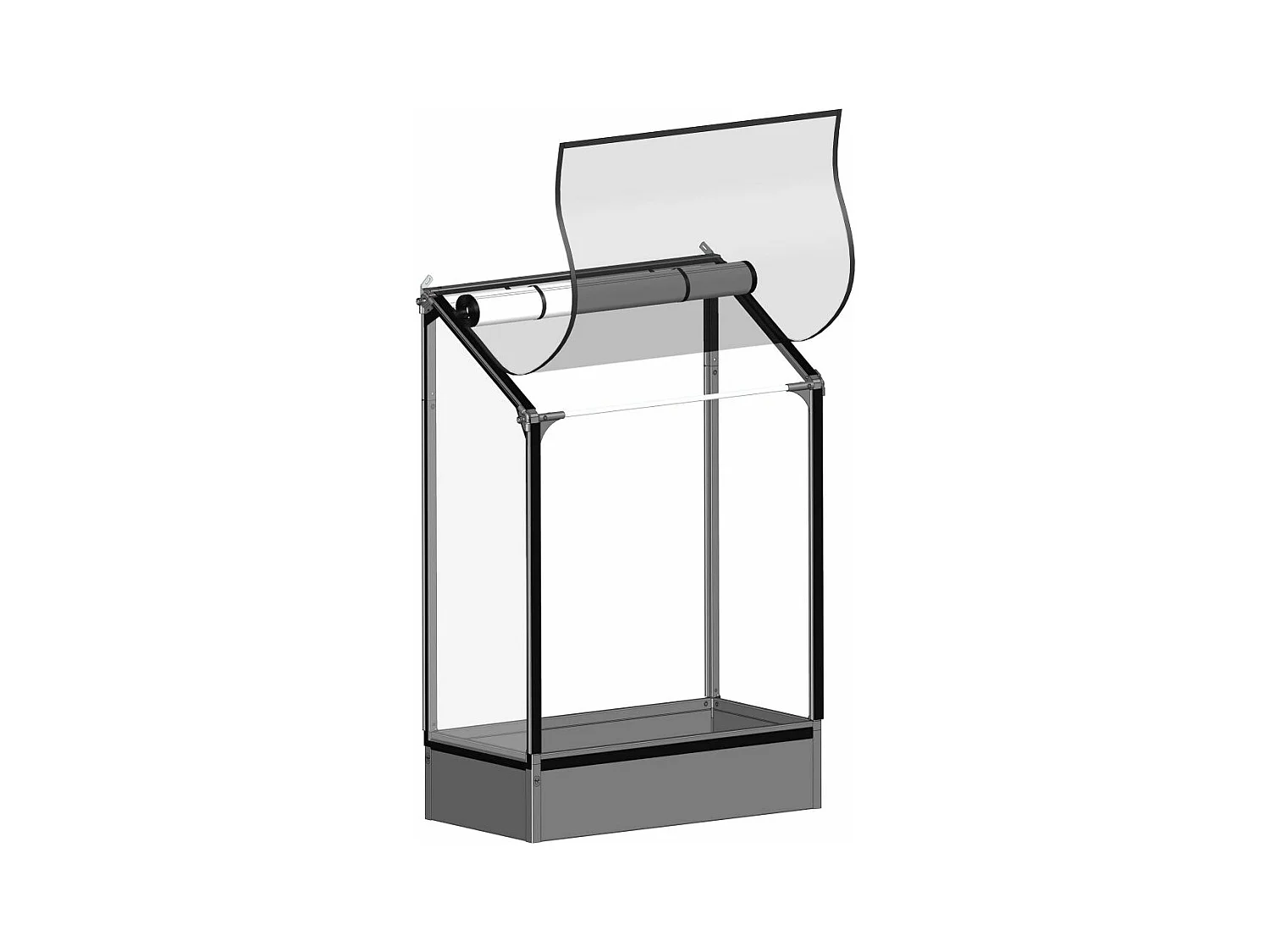 Potager mural premium à adosser avec couverture de protection Hauteur 180 cm