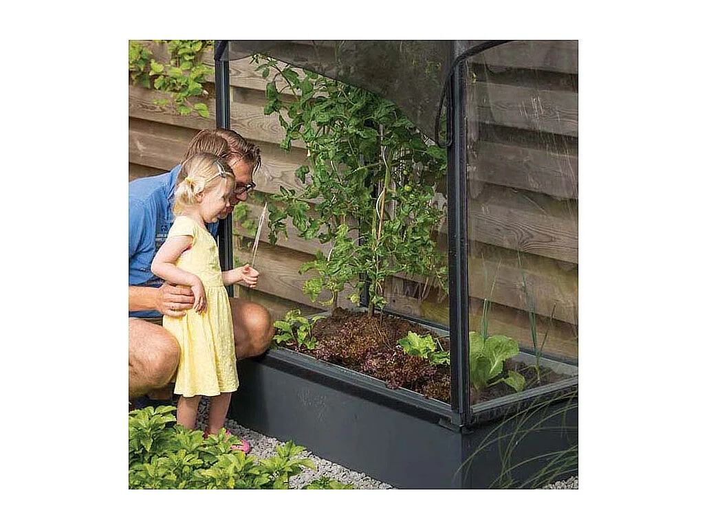 Potager mural premium à adosser avec couverture de protection Hauteur 180 cm