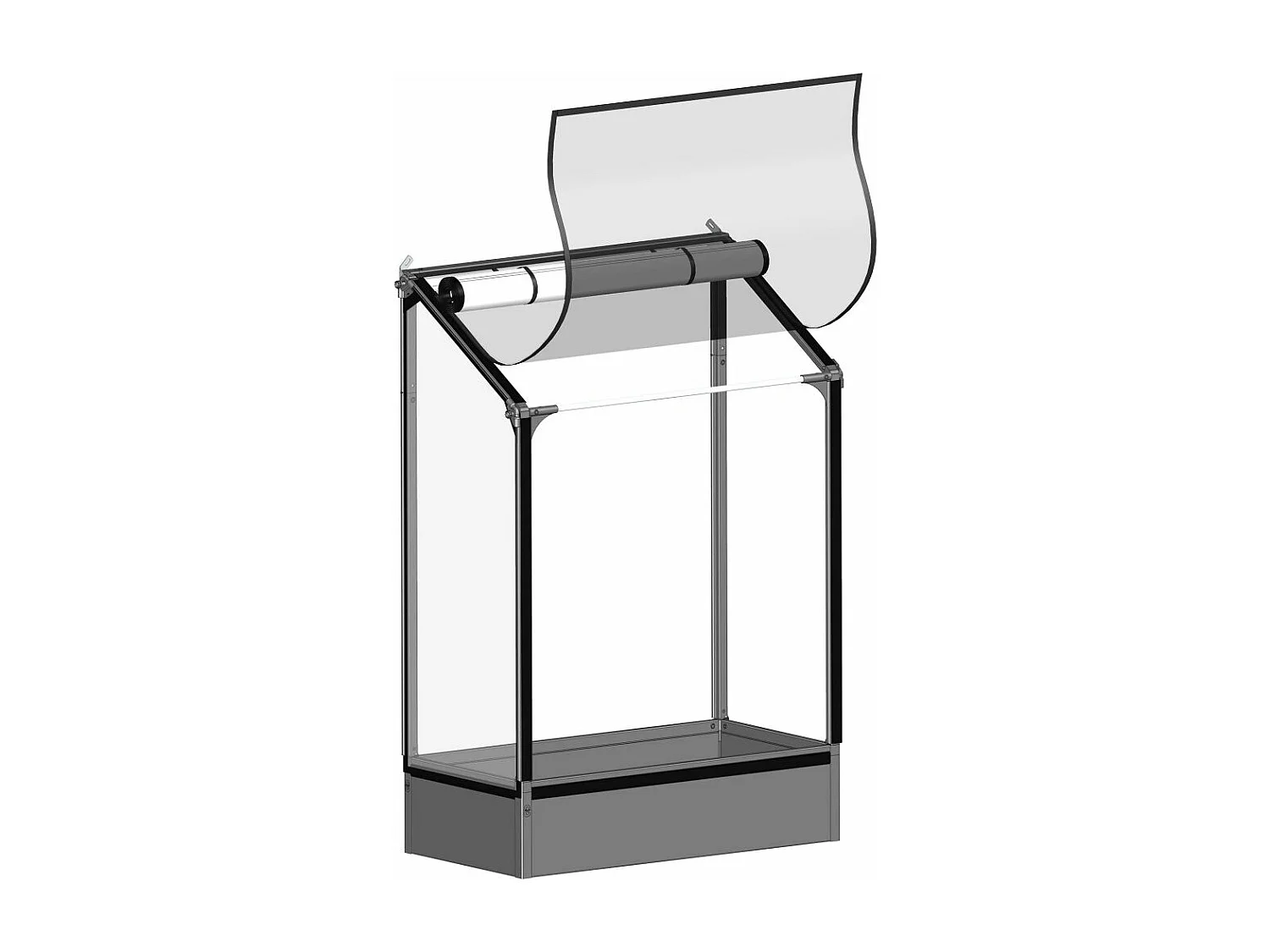 Potager mural premium à adosser avec couverture de protection Hauteur 180 cm