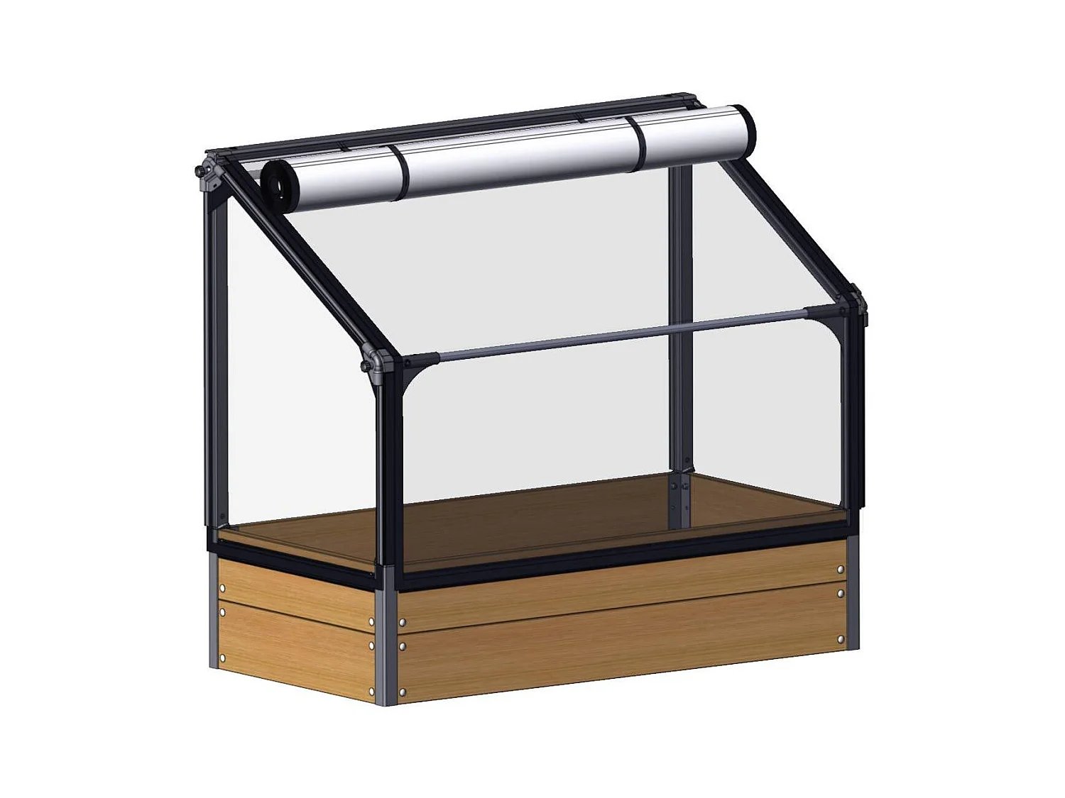 Potager mural à adosser en mélèze avec serre Siberian