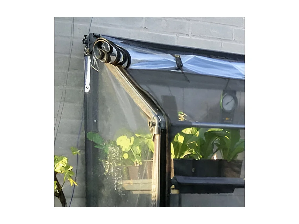 Potager mural à adosser en mélèze avec serre Siberian