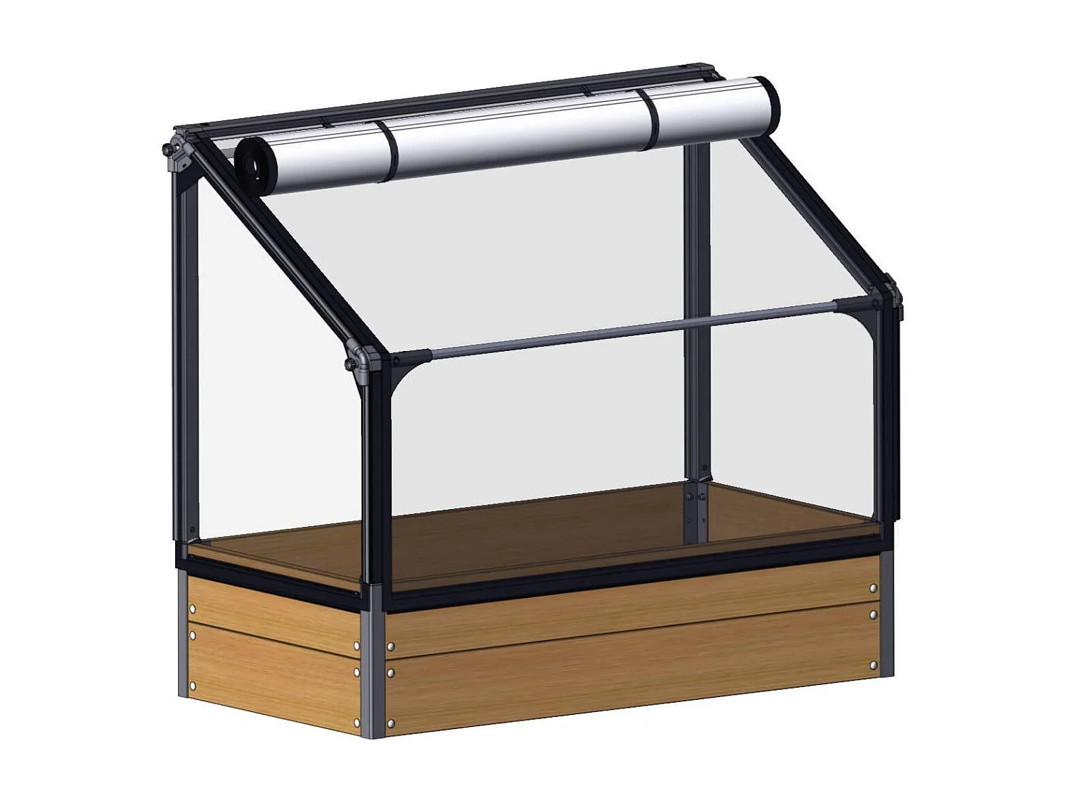 Potager mural à adosser en mélèze avec serre Siberian