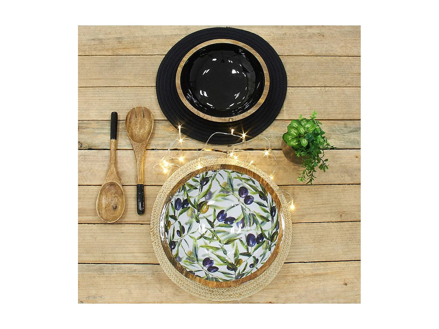 Besteck-Set aus Mangoholz (2-stück)